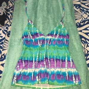Multi color bathing suit top